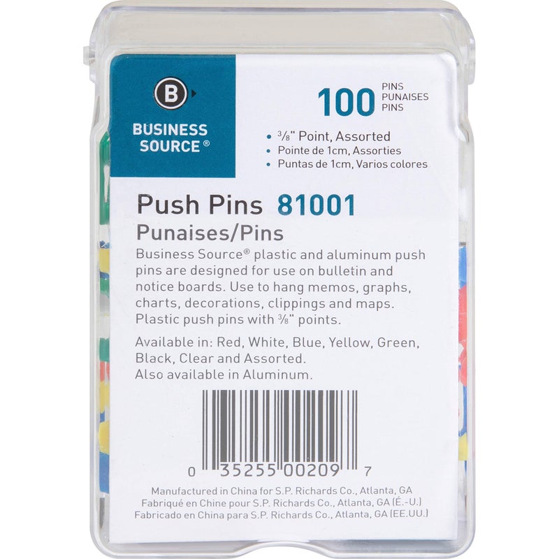 Business Source Pushpin, Assorted (81001) - Image 2